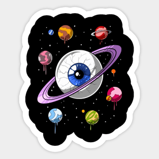 eye shaped planet Sticker